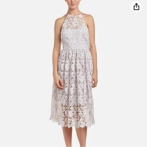 Donna Morgan NWT Floral Lace Overlay Midi Dresss. Size 12.